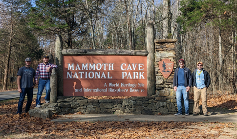 The Archaeology Team at the Mammoth Cave National Park Entrance.