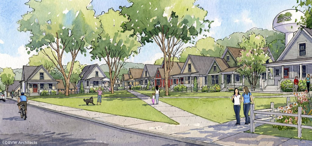 DBVW Architects rendering captures a conceptual visualization of the site.