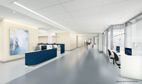 Interior view of J Wing’s critical care unit