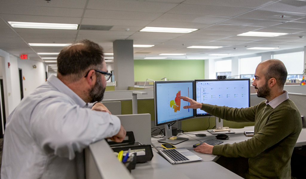 Reza Salatin and Jake San Antonio review coastal flooding model