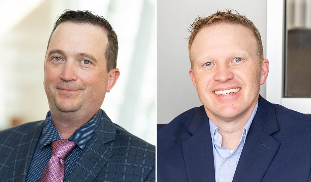 Ryan Noyes, left, Senior Director, Technology Enablement, and Dale Abbott, right, Senior Director, Geospatial Strategy & Services.