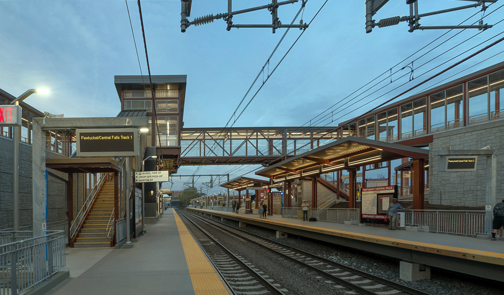 The Pawtucket MBTA Commuter Rail station.