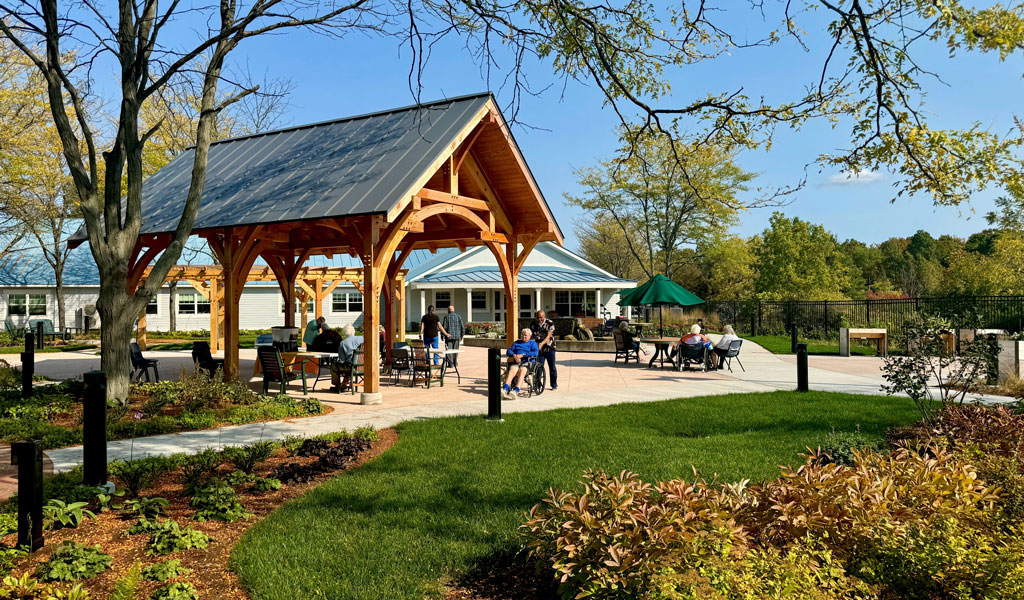 Helne Porter Rehabilitation and Nursing Courtyard, Middlebury, Vermont.
