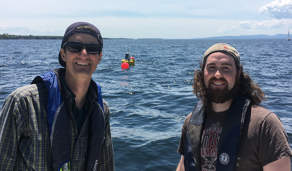 Environmental Scientists Zack Clark and Robert Athan on the water monitoring environmental impacts