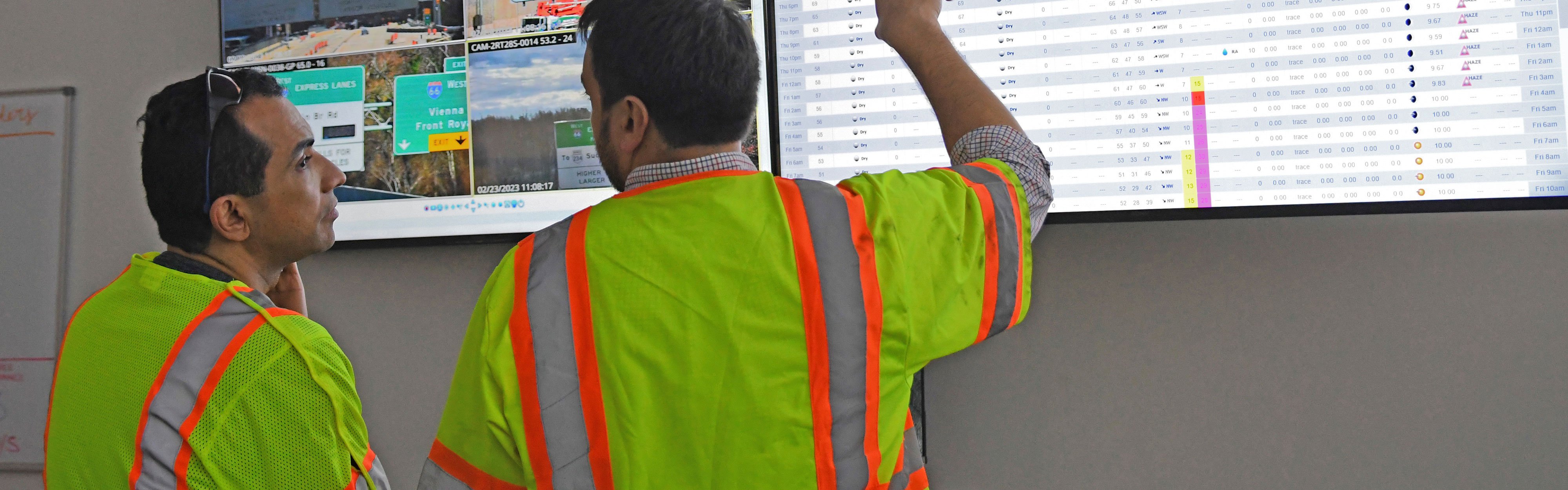 Ahmed and Indra’s ITS Engineering Manager in the Express Lanes’ control room/traffic management center.