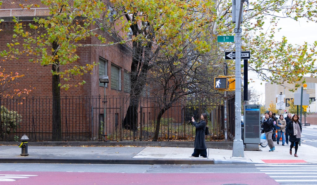 Lindsey Cassone documenting site conditions at SPARC Kips Bay site.