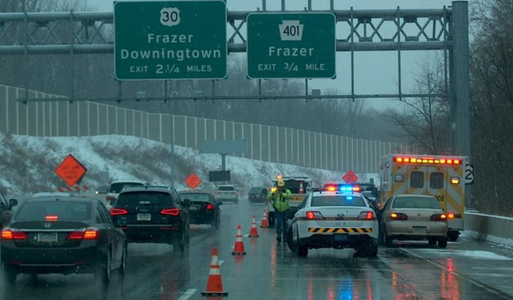 First responders at a roadway incident, providing real-world safety insights.