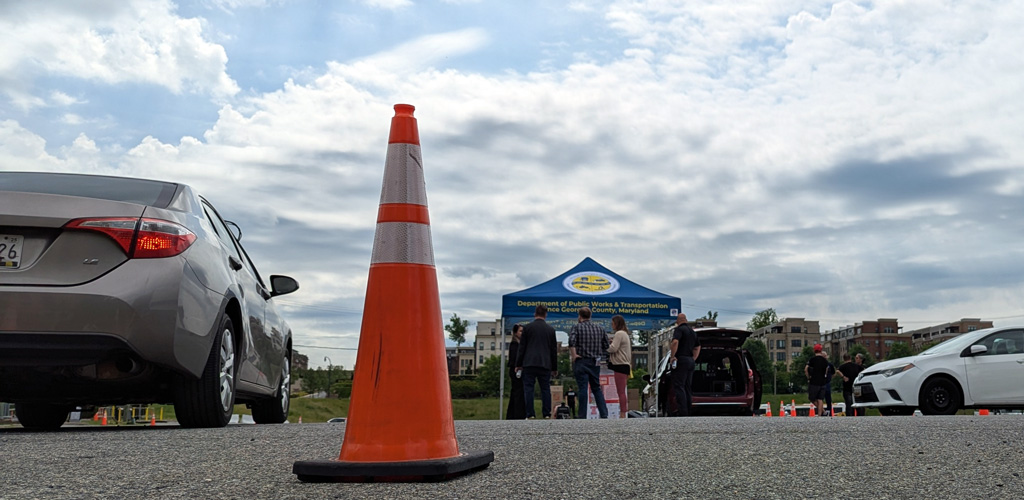 First responders participate in connected vehicle safety training and demonstrations.