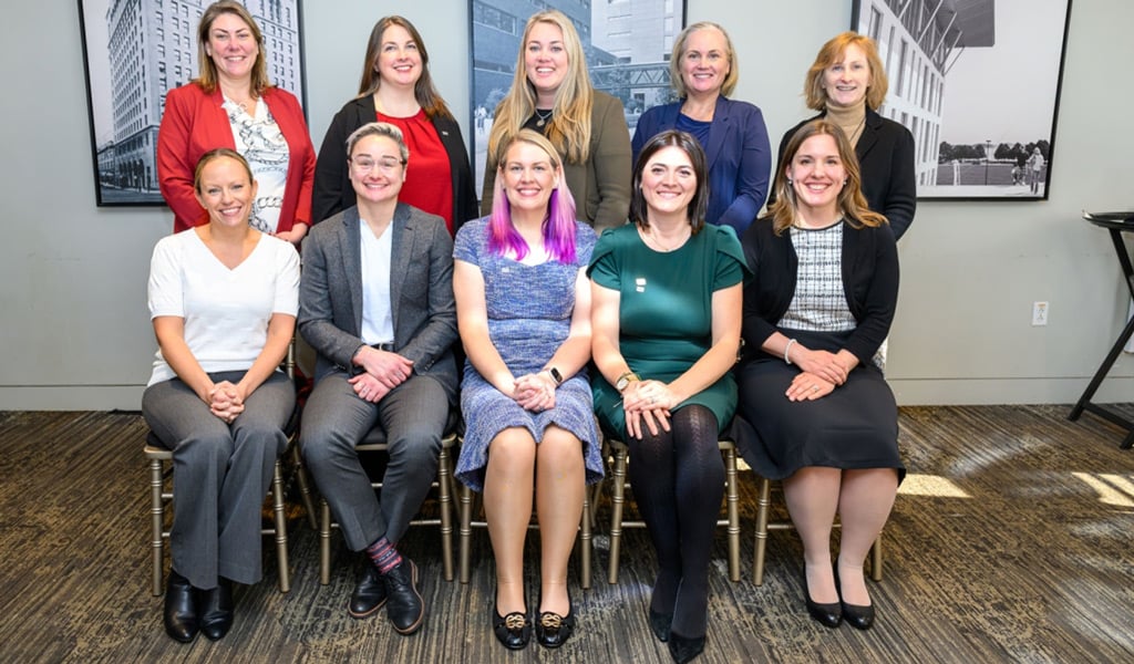 The 10 members of the WTS-Boston board of directors.