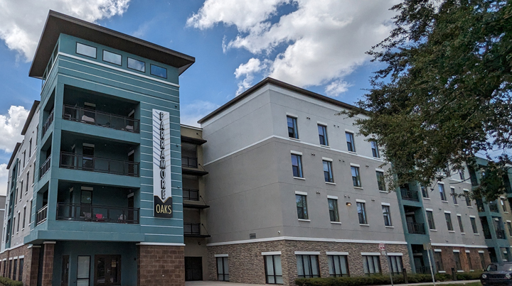 Exterior view of Parramore Oaks, an affordable housing development in  Orlando, Florida.