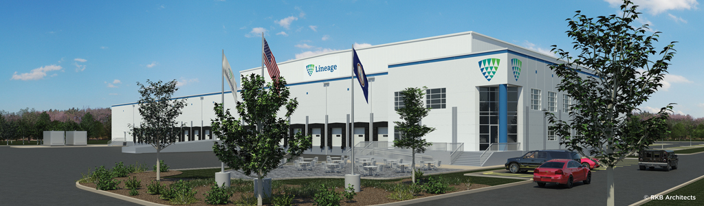 Lineage cold storage facility in Virginia. Image courtesy of RKB Architects.